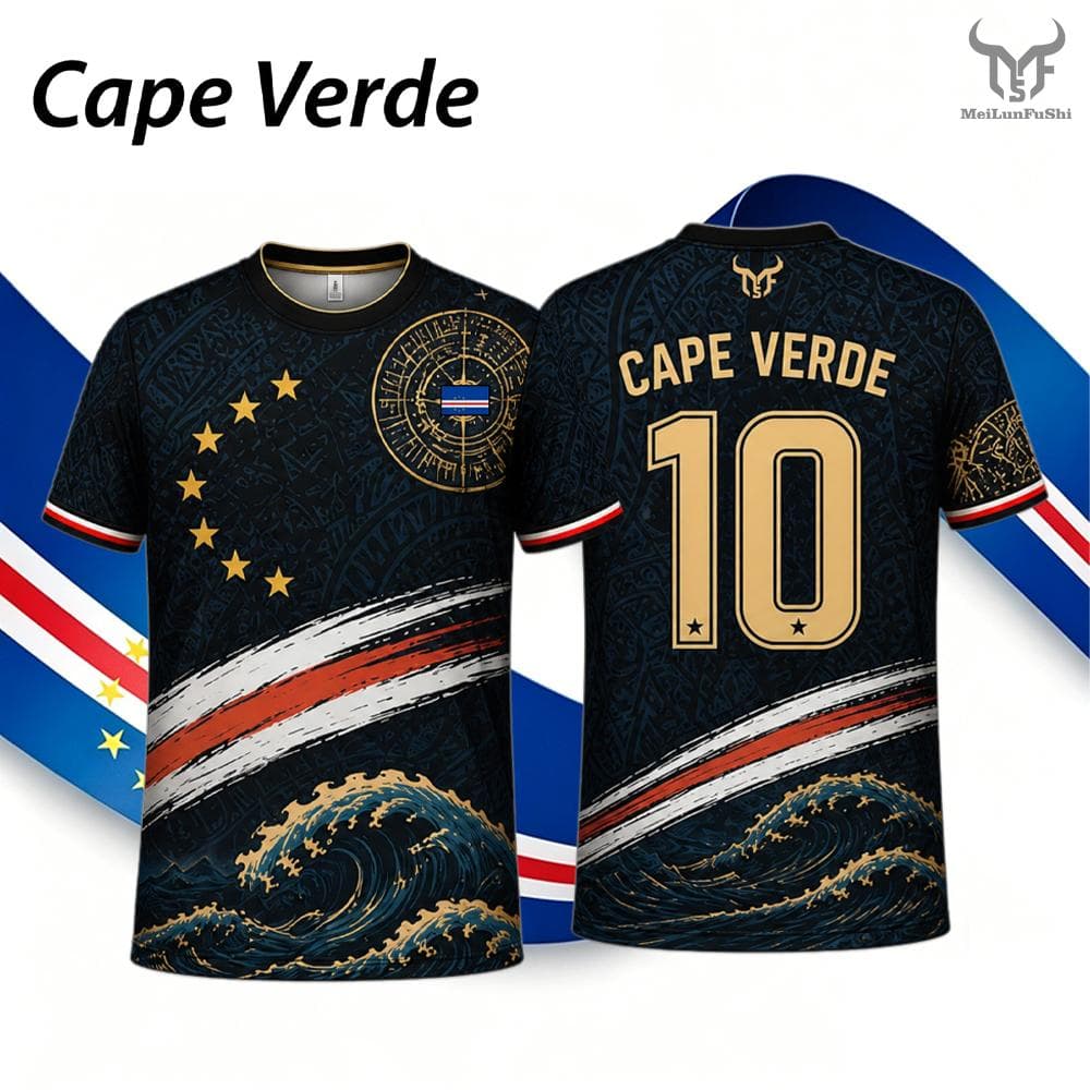 2026 New Cape Verde Flag Printed T-shirt Men And Women Quick Dry Breathable Outdoor Sports Jersey Summer Casual Football