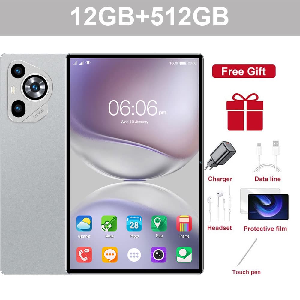 iPad 16 Pro 11 pouces neuf, Android 14, Snapdragon 8 Gen2, version globale, 22 Go + 22 To, batterie 20 000 mAh, 5G, double SIM, Wi-Fi, écran HD.