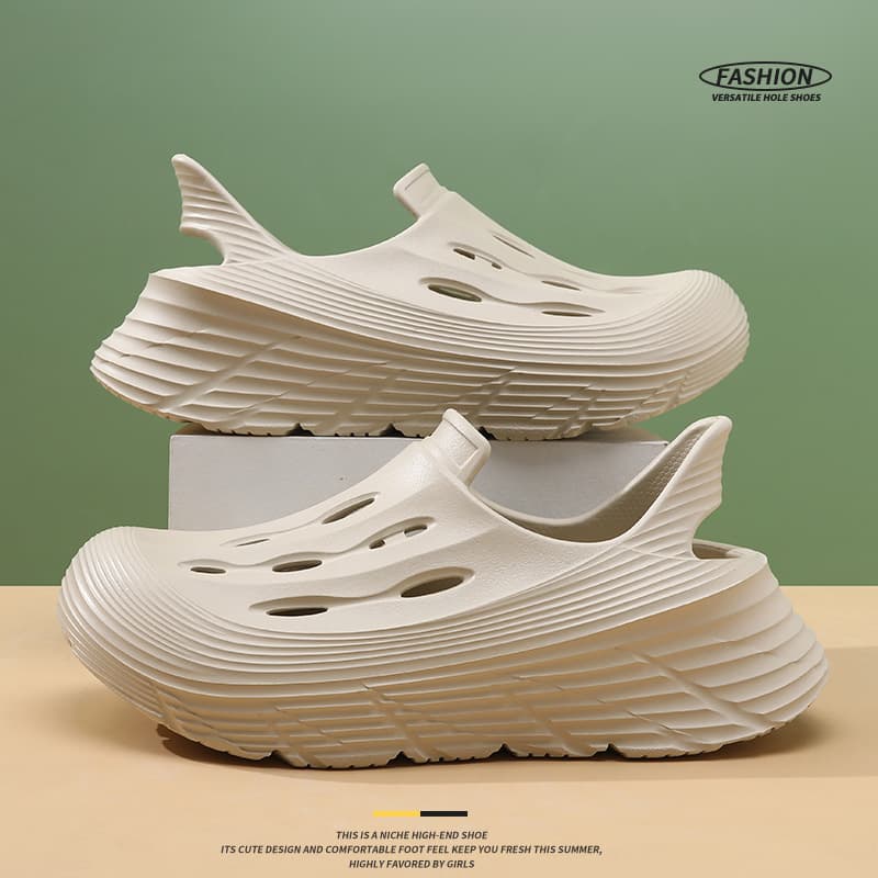 Men's Summer Clogs Breathable Wear-Resistant EVA Non-Slip Height Increasing Sandals Walking On Clouds Feel Outdoor Beach Shoes