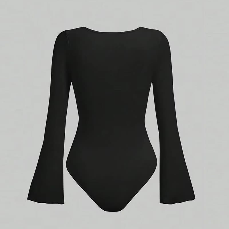 "Women's Solid Color Bodysuit – Slim-Fit Jumpsuit Top For Layering & Styling"Women's Clothing