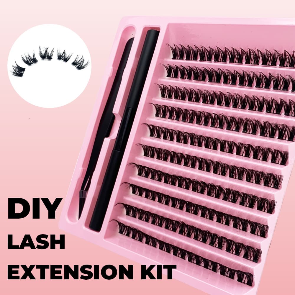 Eyelash set Black tweezers glue hot melt hair European and American DIY single cluster false eyelashes lashes