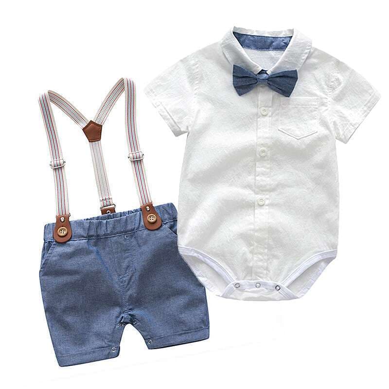 XUANMU Kid Long-Sleeve Tops Suspender Pants Suit Long Sleeve Lapel Neck Button Romper Shirt Casual Loose Spring Pants Z0127