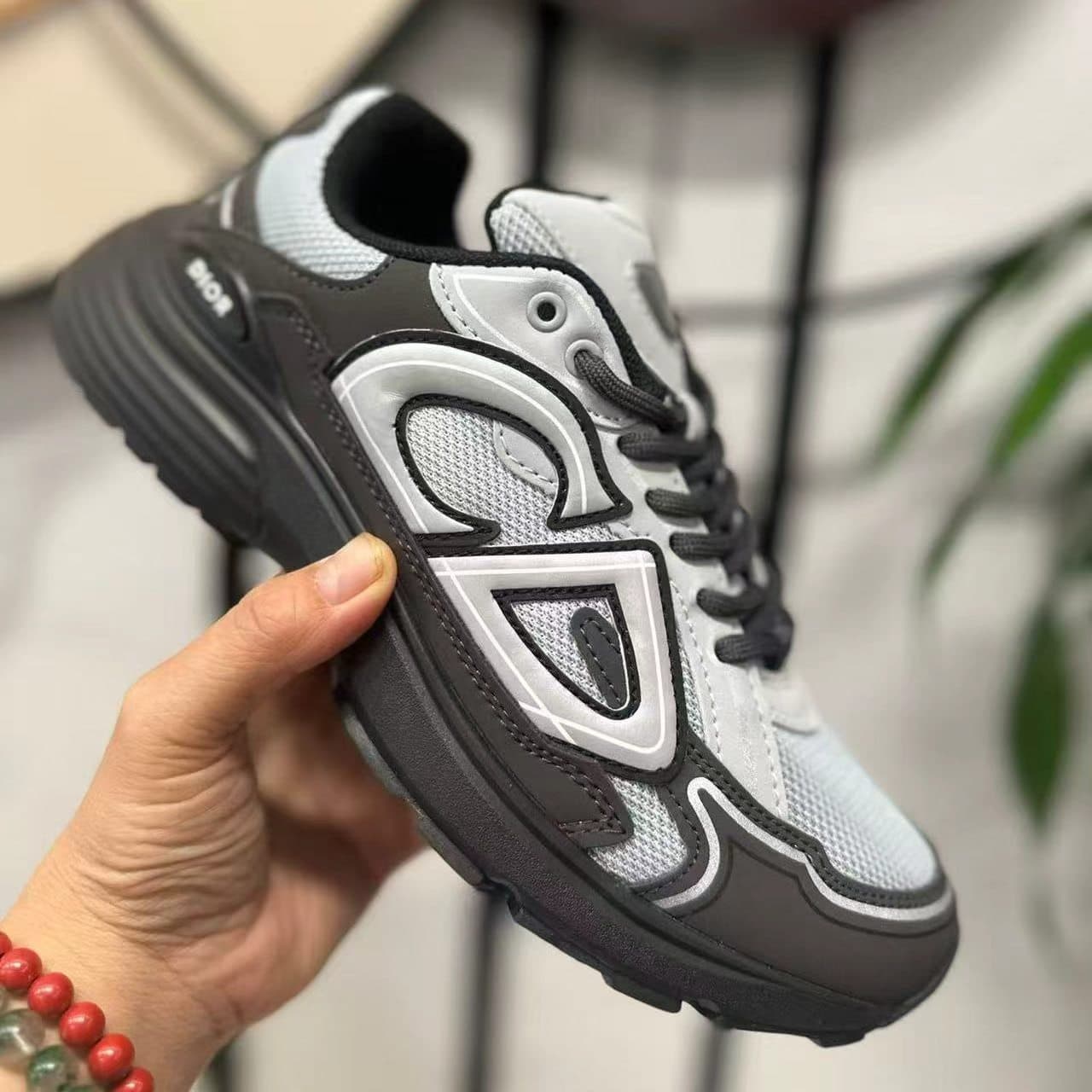 Baskets Dior B30 pour homme et femme, en mesh technique respirant, basses, à lacets, logo CD30 réfléchissant, ultra-légères, style urbain décon