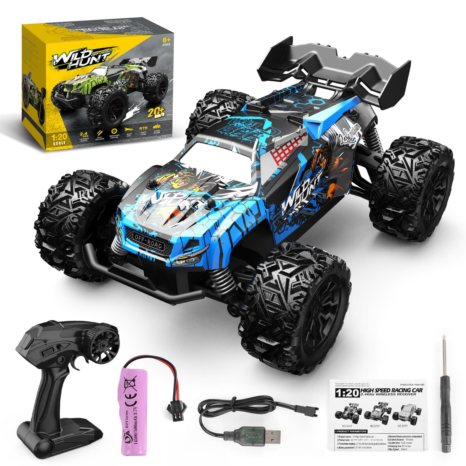 Cross-Border Hot Item 1:20 Remote Control Off-Road Drift Racing Climbing RC Children's Toy Car 3C Certification