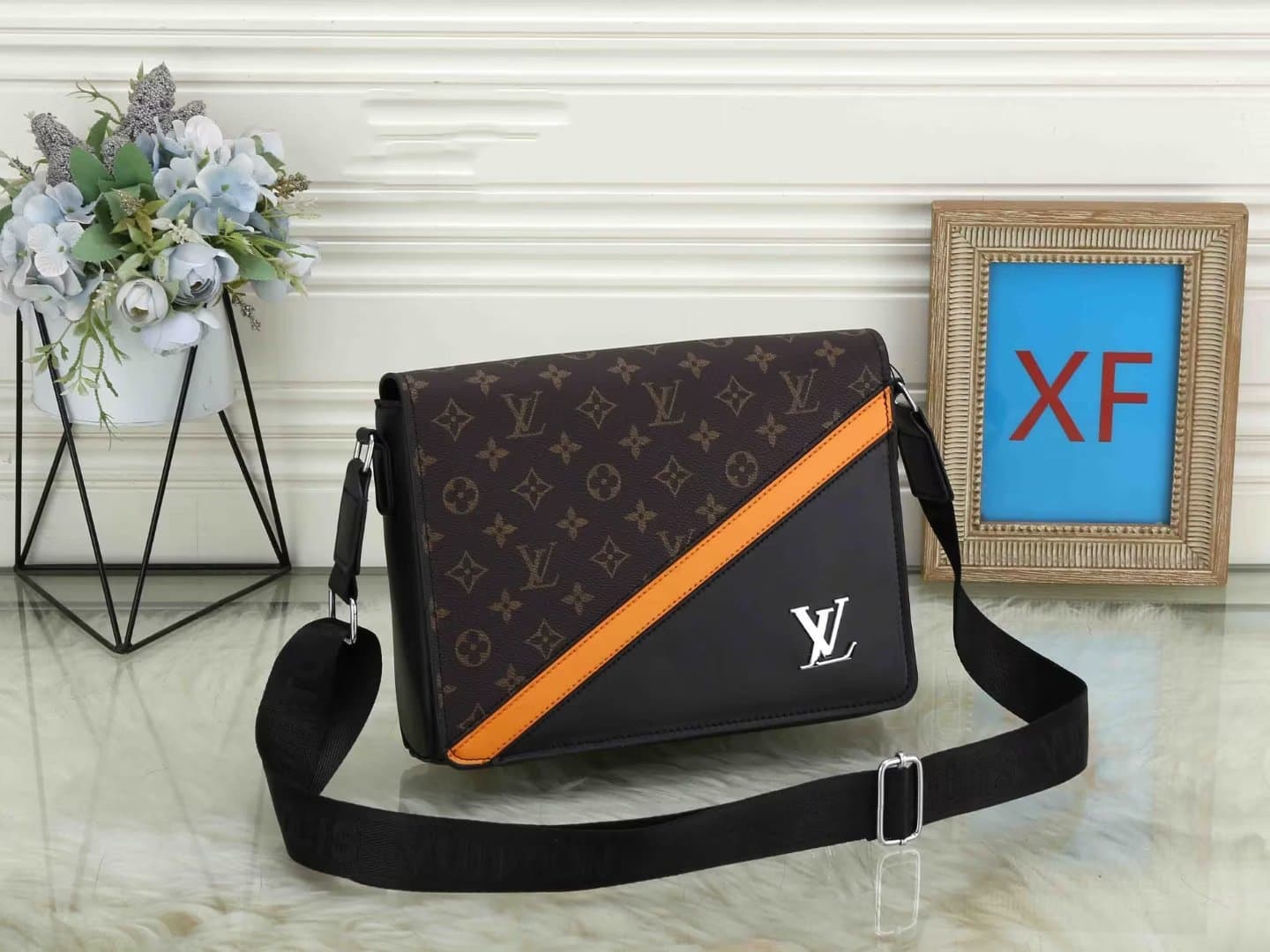 Sac à bandoulière rayé de luxe pour hommes, porte-documents, nouvelle mode 2024