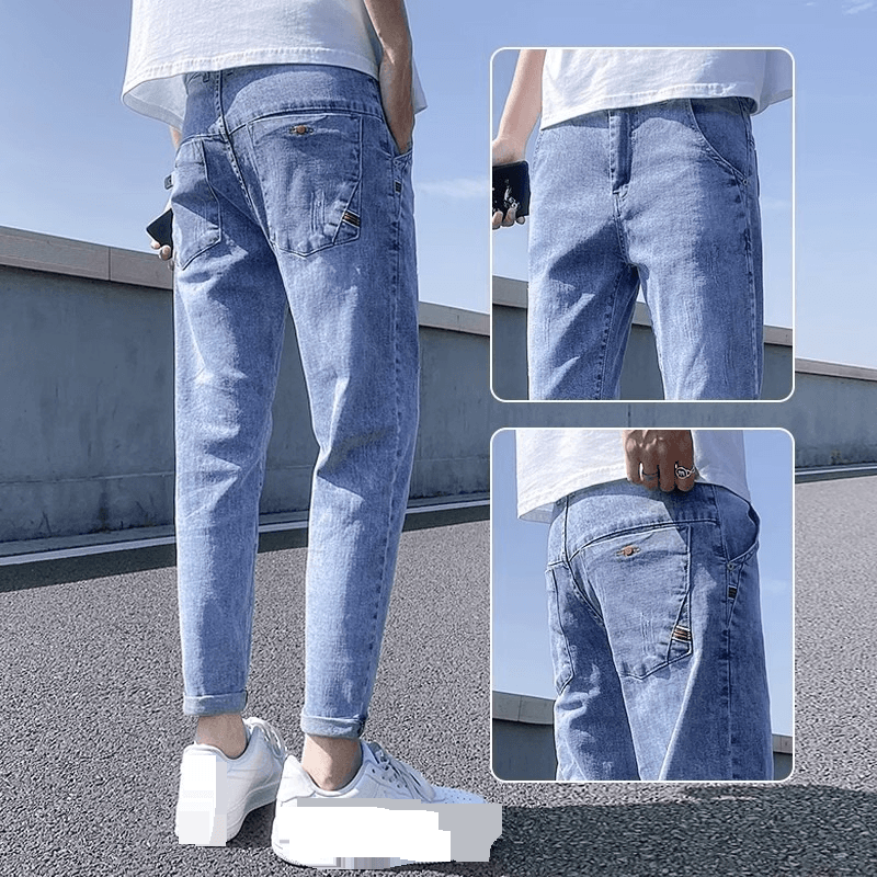 Men's Clothing Nine Point Slim Fit All Match Spring And Autumn Casual Pants