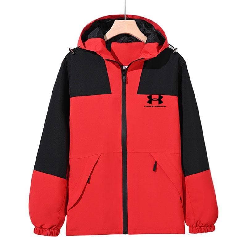 Veste de sport coupe-vent à col montant pour l'extérieur, imperméable, avec fermeture éclair, pour randonnée et alpinisme