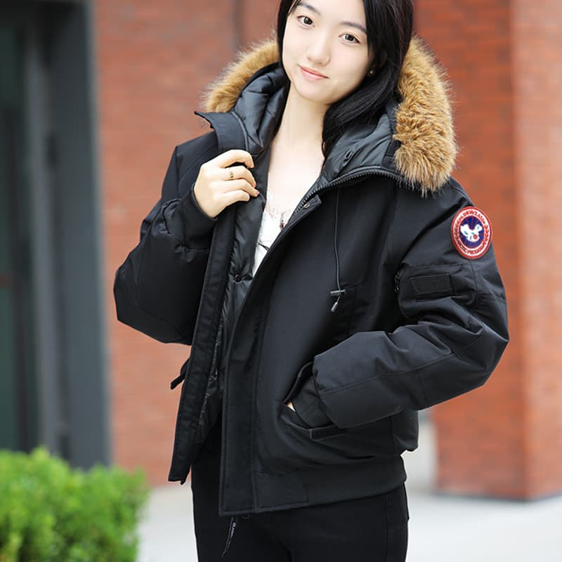 Doudoune d'hiver pour femme, combinaison de vol, veste courte, coupe-vent, chaude, épaisse, parka, tendance.