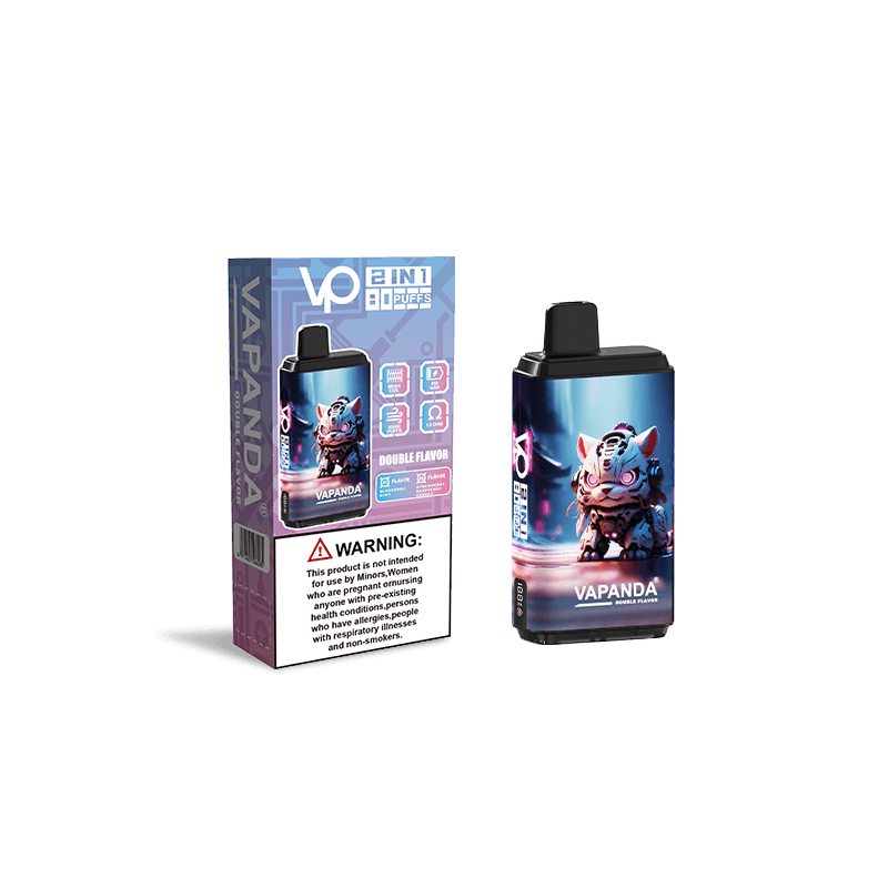 Lot de 10 cigarettes électroniques jetables Vapanda Double Saveur 80K 120K