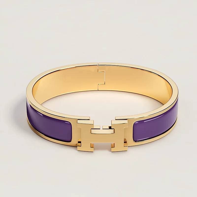 Bracelet Clic H largeur 12mm bracelet classique en alliage émail fin cadeau d'anniversaire festif