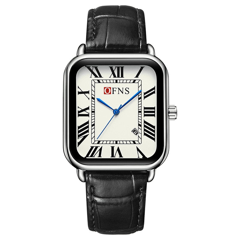 Quartz Watch Fashion Square Scale Calendar Waterproof Quartz Watch