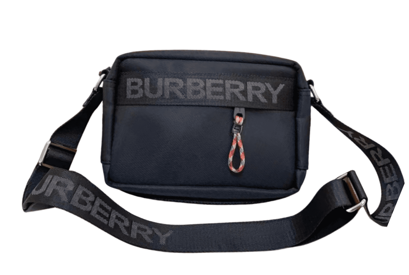 (BURBERRY) classique hommes toile Plaid Patchwork Colorblocking à carreaux simple épaule bandoulière caméra taille sac