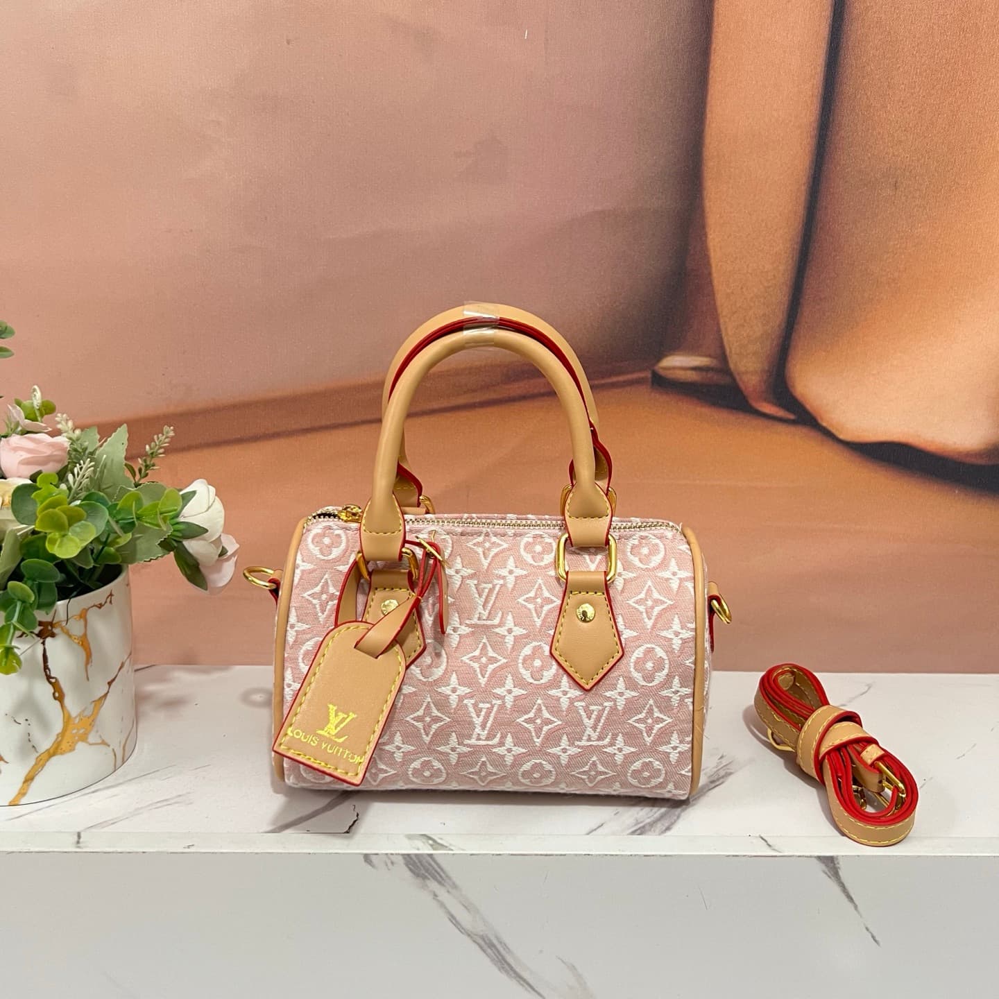 Sac à main Louis Vuitton pour femme NANO SPEEDY Monogram Mini, sac bandoulière, sac Boston, sac à main à motif jacquard vintage