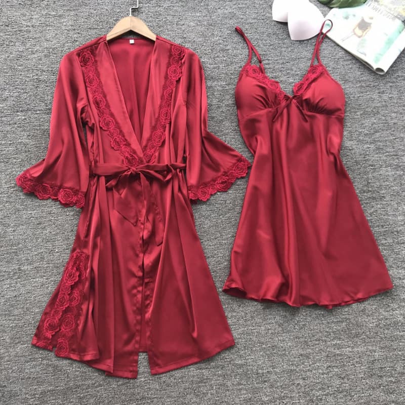Foreign trade hot selling suspender skirt silk nightgown large size home underwear nightgown source Europe and America
