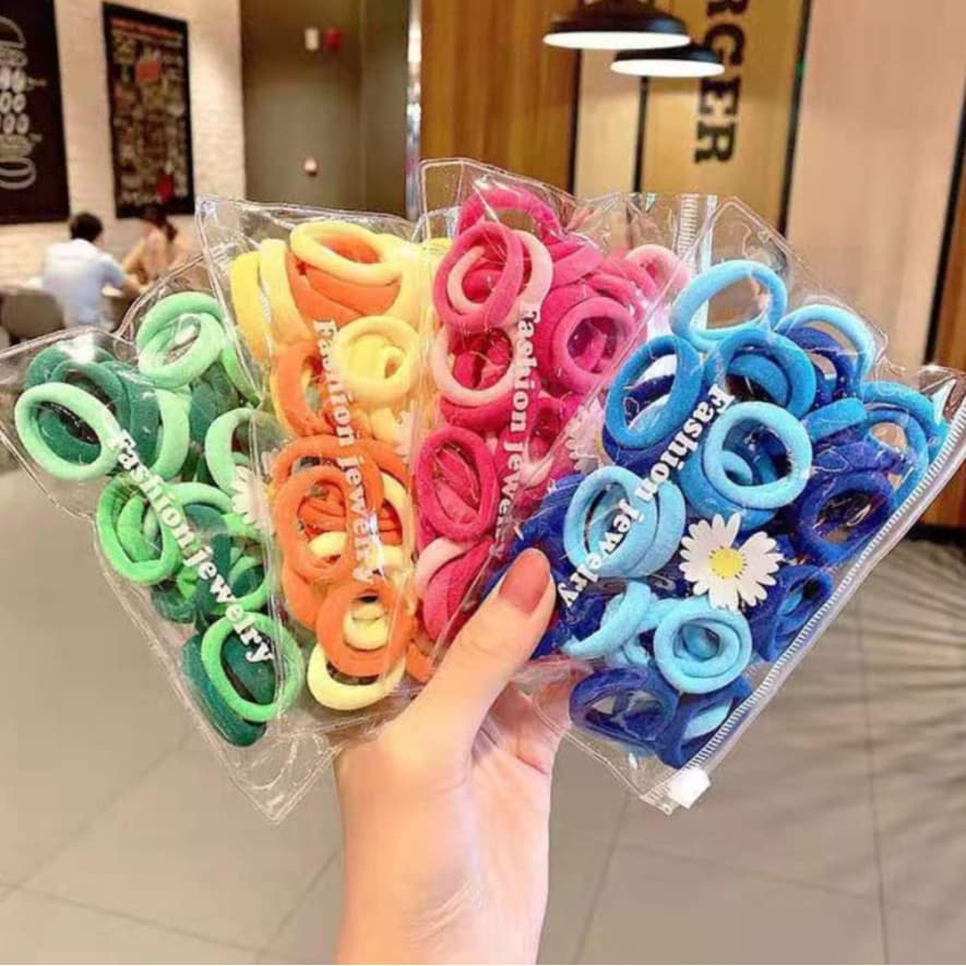 Gentle No-Slip Hair Ties For Kids & Babies - Soft Stretchy Mini Hair Bands For Girls, Toddler Ponytail Holders