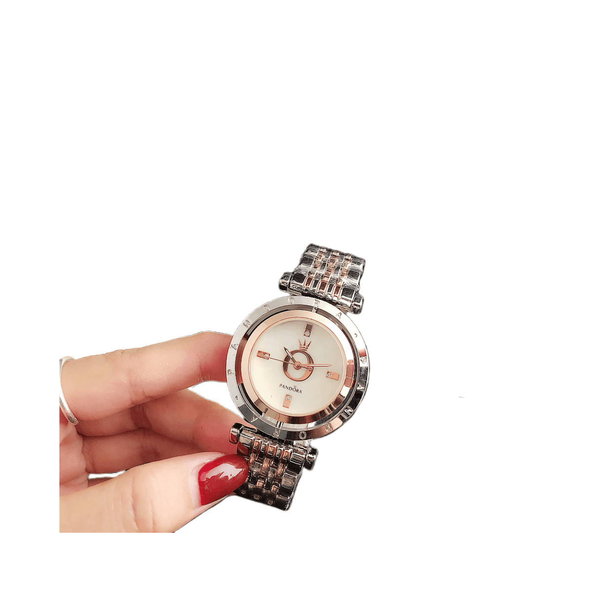 Montre à quartz simple et tendance pour femme.