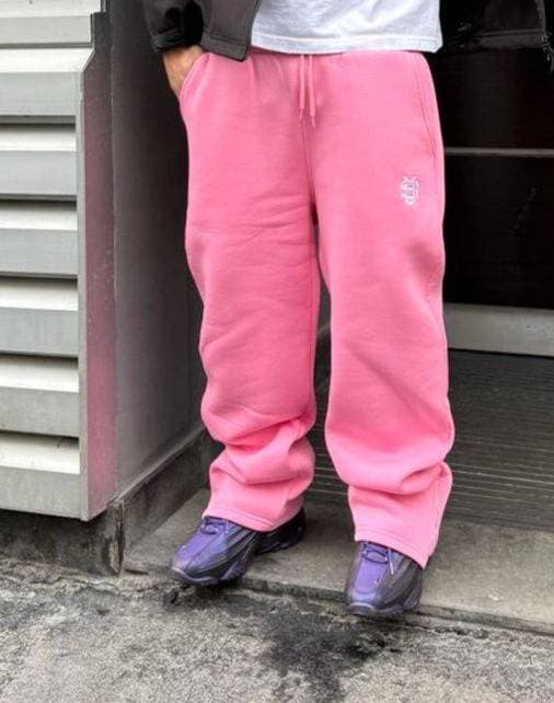 Survêtement streetwear pour homme – Ensemble sweat à capuche zippé oversize et jogging (noir/gris/rose, S-XXL) | Tenue hip-hop décontractée po
