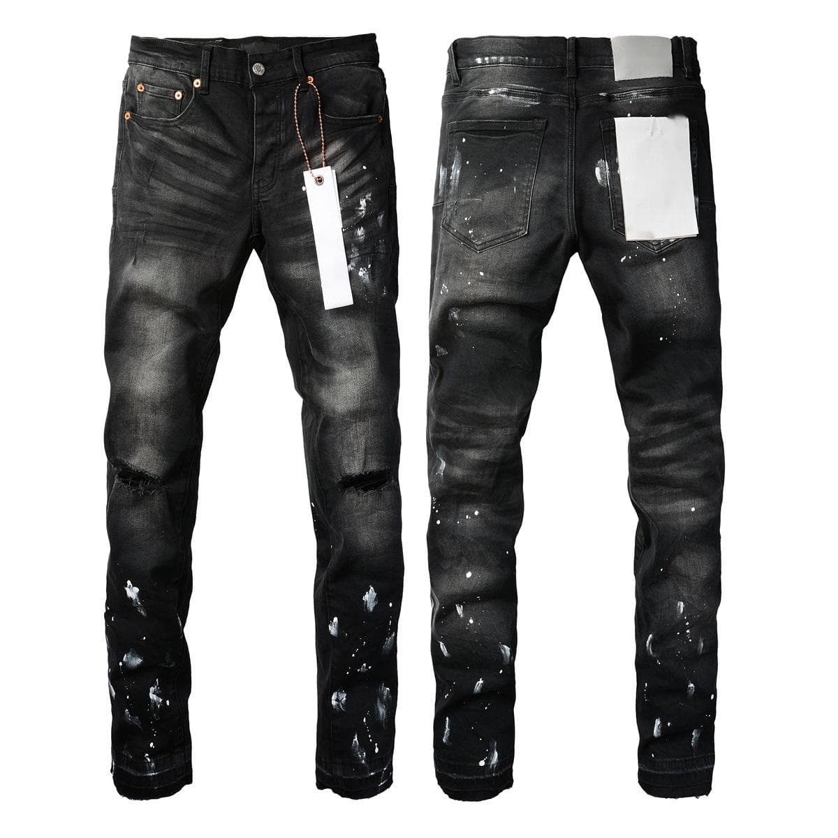 Jean déchiré violet de haute qualité pour homme, style streetwear