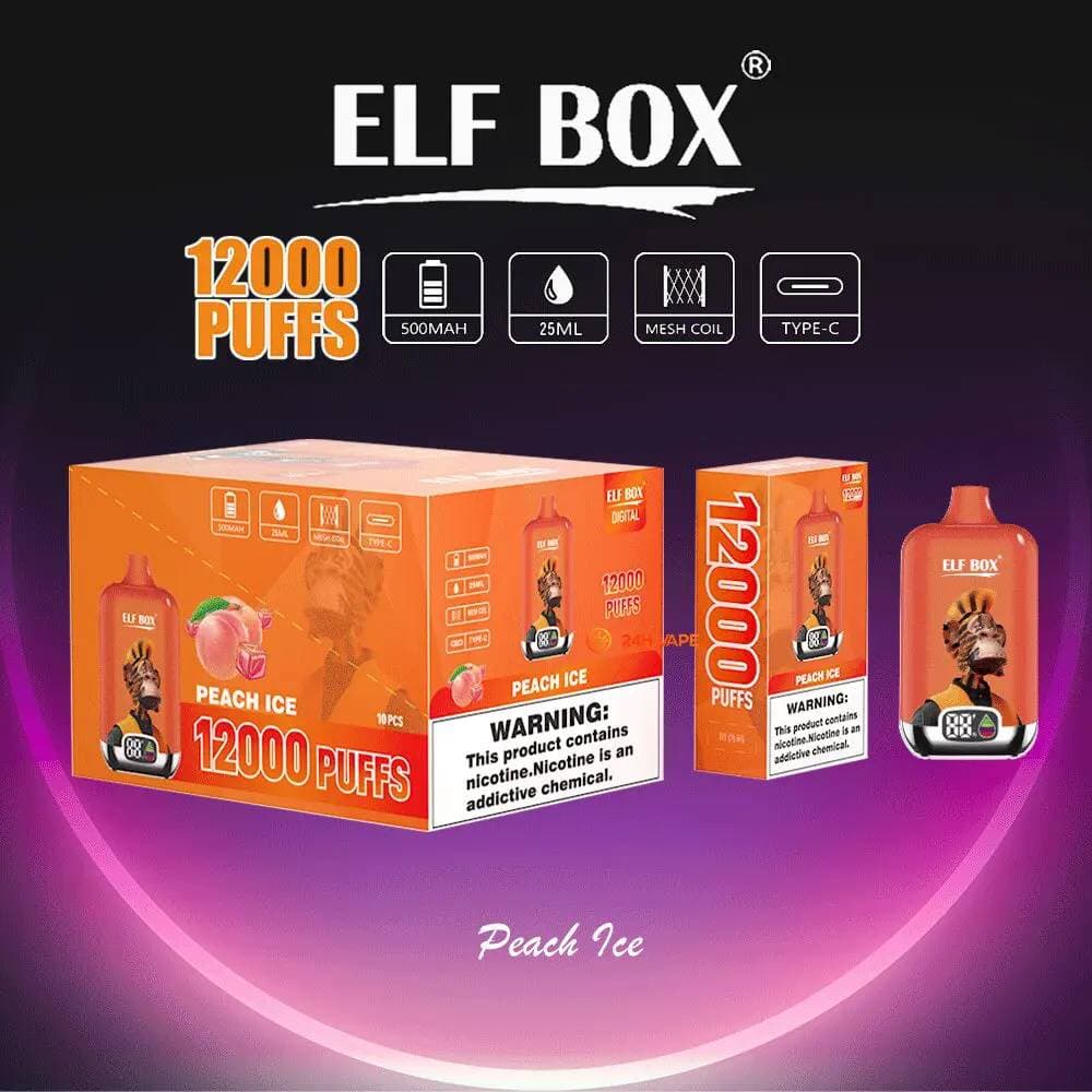 ELF BOX 12000 Vape électronique jetable Digital Puff 12k (1 pièce) avec affichage numérique