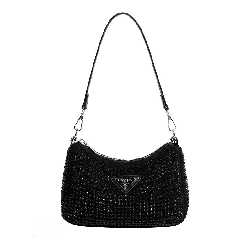 Sac à main léger de luxe, niche, diamants brillants, tendance, à la mode, épaule, sous les bras