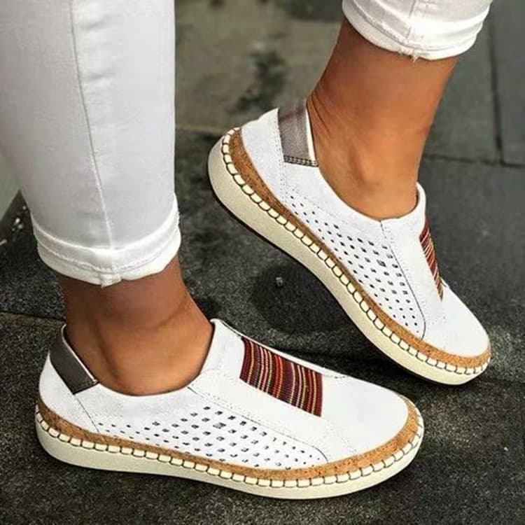 Women's fashion casual single shoes canvas shoes women's loafers large size 43
