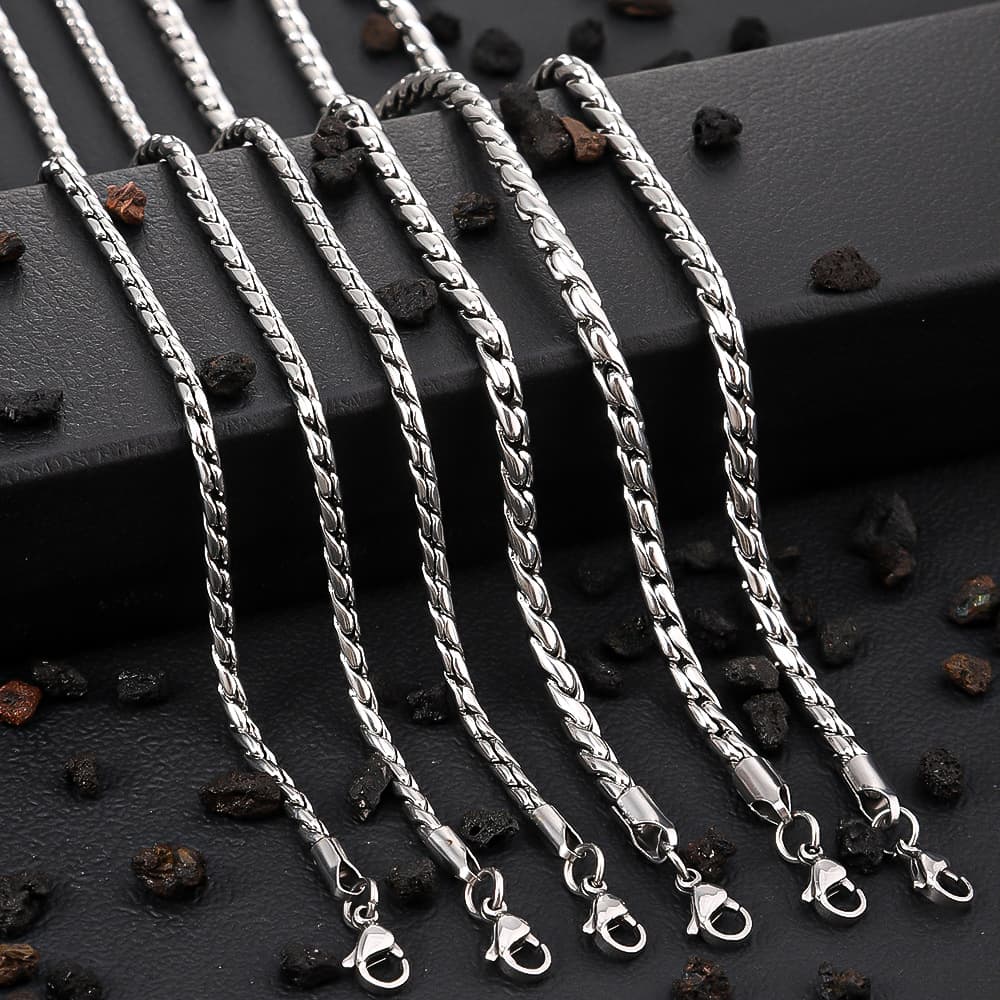 Stainless Hip-Hop Trend Men's Simple Versatile Non-Fading Titanium Steel Necklace