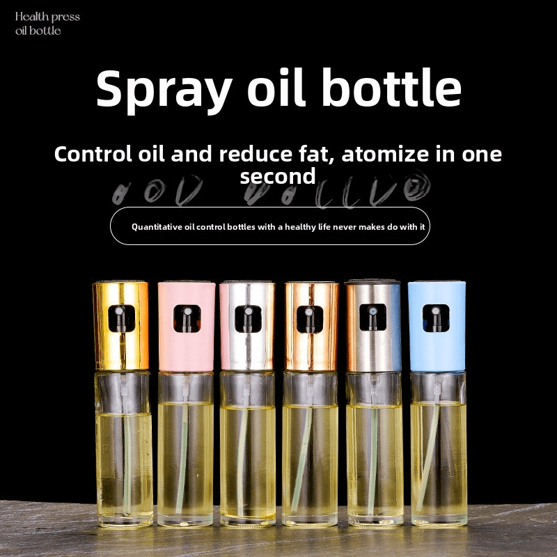 Press-Type Oil Spray Bottle - Kitchen & BBQ Olive Oil Mister With Fine Mist Spray (500ml BPA-Free Ergonomic Design)