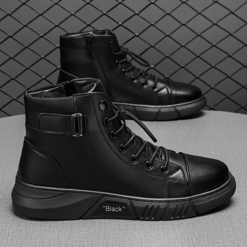 Men's Stylish Leather Shoes Formal Shoes Boots Ankle Boots For Men