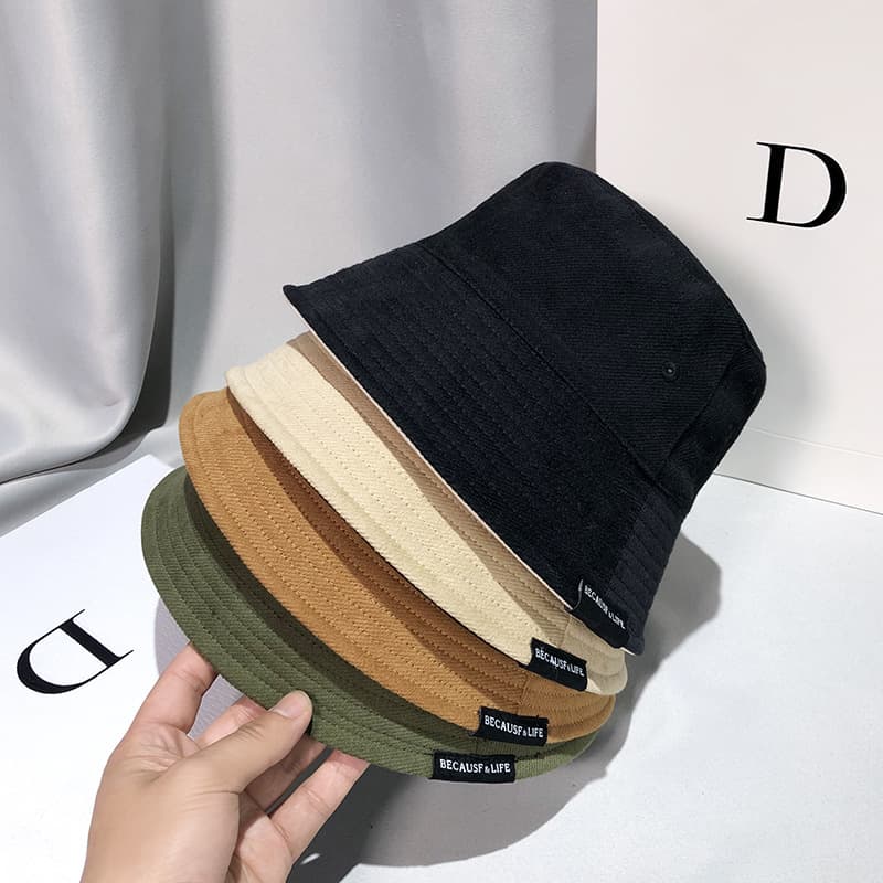 Fashion Women Solid Color Bucket Hat Double-sided Wear Cotton Panama Fisherman Cap Casual Female Outdoor Sunscreen Basin Caps