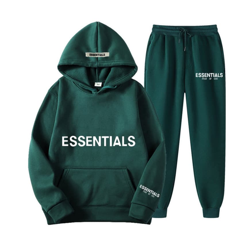 Essentials Double ligne peur de Dieu ensemble tendance poitrine Logo imprimé lettre Couple veste polaire F