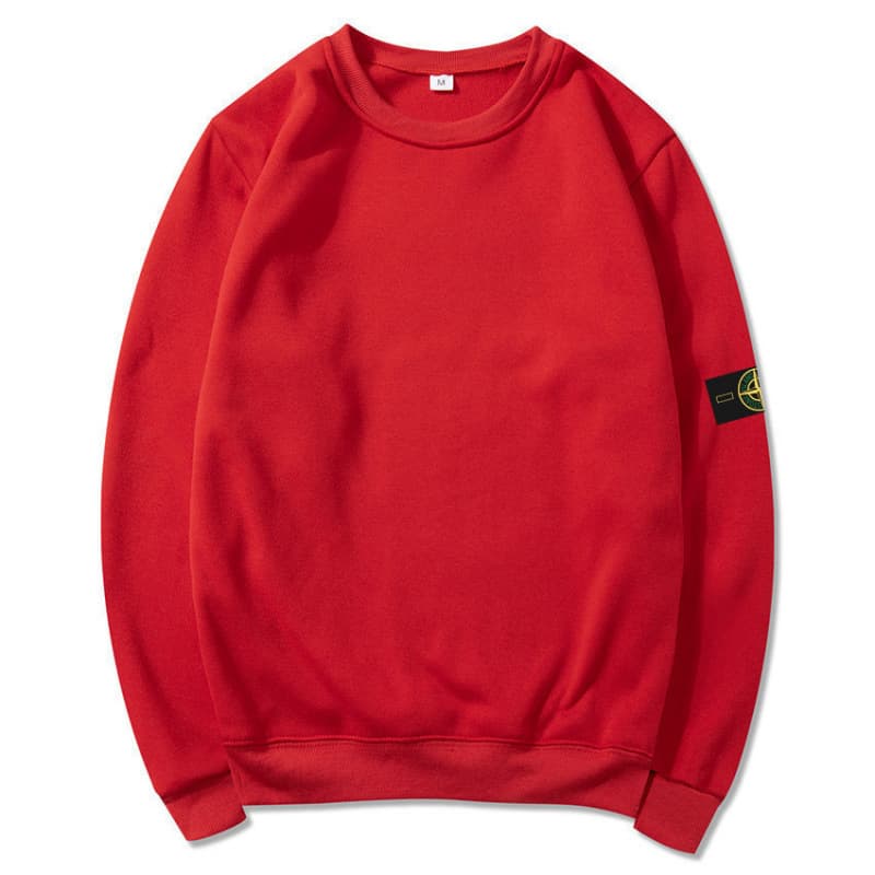Sweat-shirt à capuche pour homme, couleur unie, col rond, basique, automne et hiver