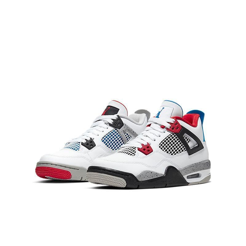 Chaussures de basketball montantes Jumpman Airs4 et Jordans4 4s pour hommes, coloris Sail Bred Kaws Fire Red Thunder Taupe Haze University Blue, plat