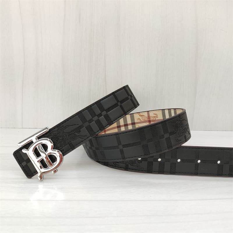 Ceinture classique pour hommes et femmes, avec boucle lisse en cuir de vache TB à double face en relief, ceinture décontractée et polyvalente
