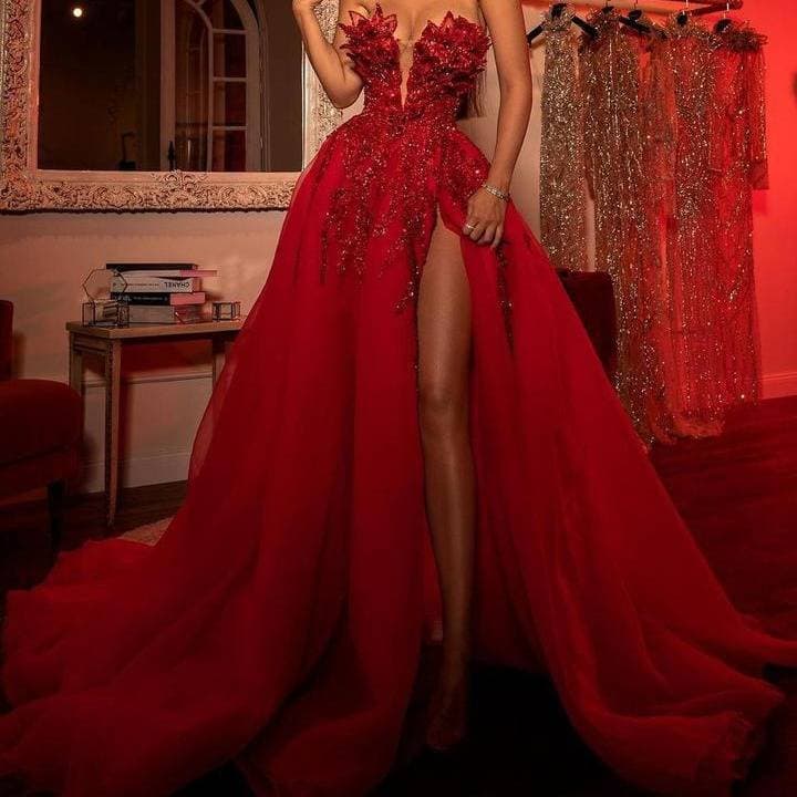 ​​One-Shoulder Embroidered Sequin Evening Dress – Elegant Swing Gown For Parties & Special Occasions (S-XXL)​​