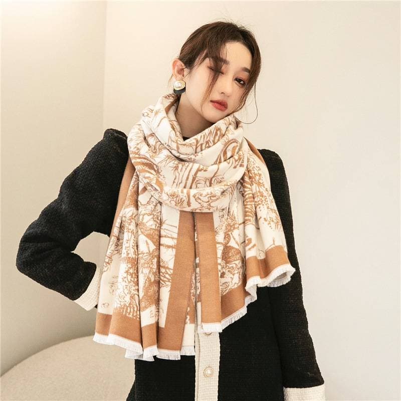 Women's Scarves Oversized Cashmere-Like Scarf – Reversible Winter Wrap (190cm & Ultra Soft)​