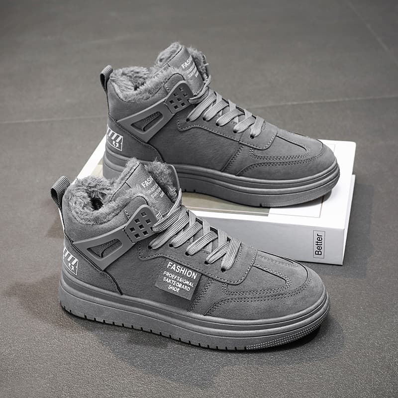 Men's Shoes, Winter Thickened, Plush, Warm Cotton Shoes, Labor Protection Board Shoes, Snow Cotton Boots, Sports Men's Shoes