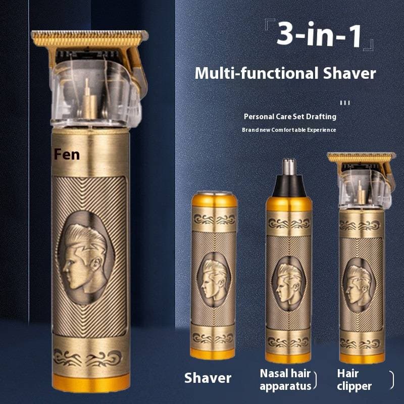Professional 3-in-1 Electric Hair Clipper For Men – Waterproof, USB Rechargeable, Titanium Alloy Blade, Cordless Precision Trimmer For Beard
