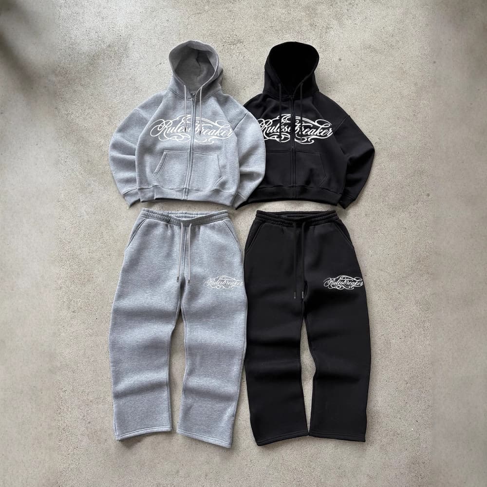 New American Retro Washed Long Sleeved Hooded Shirt Loose Casual Trousers Fashionable Japanese Sweater Suit