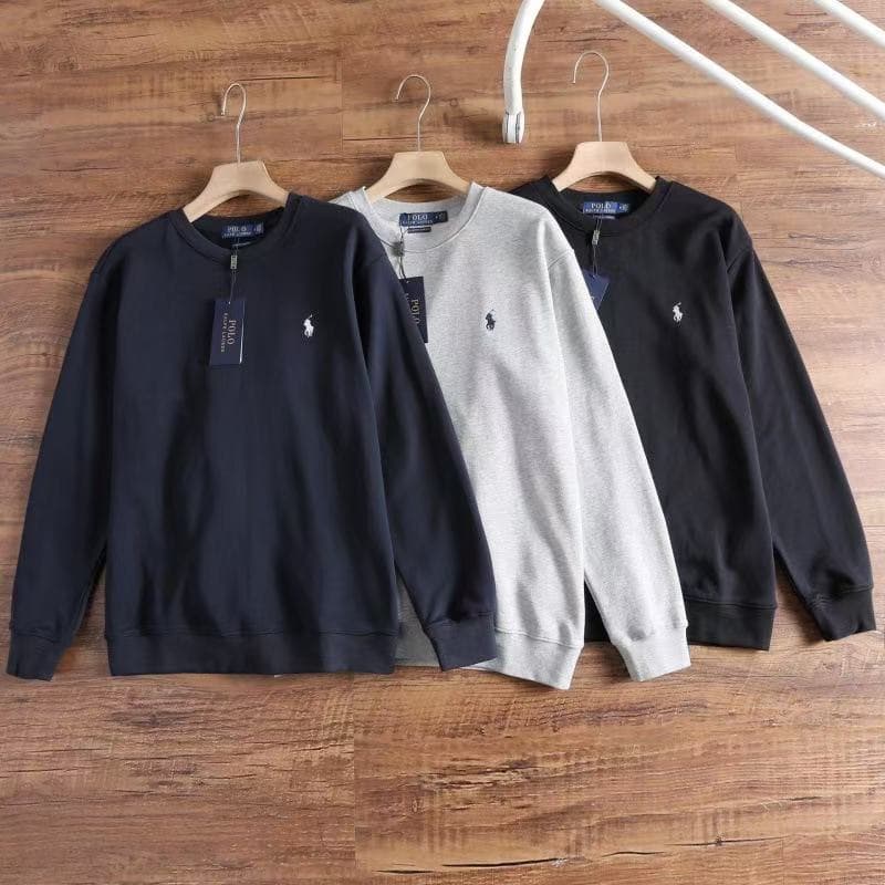 Small Pony Brand Men's Classic Embroidered Round-Neck Sweatshirt - Versatile Choice For Men's Long-Sleeved Cotton Sweatshirts