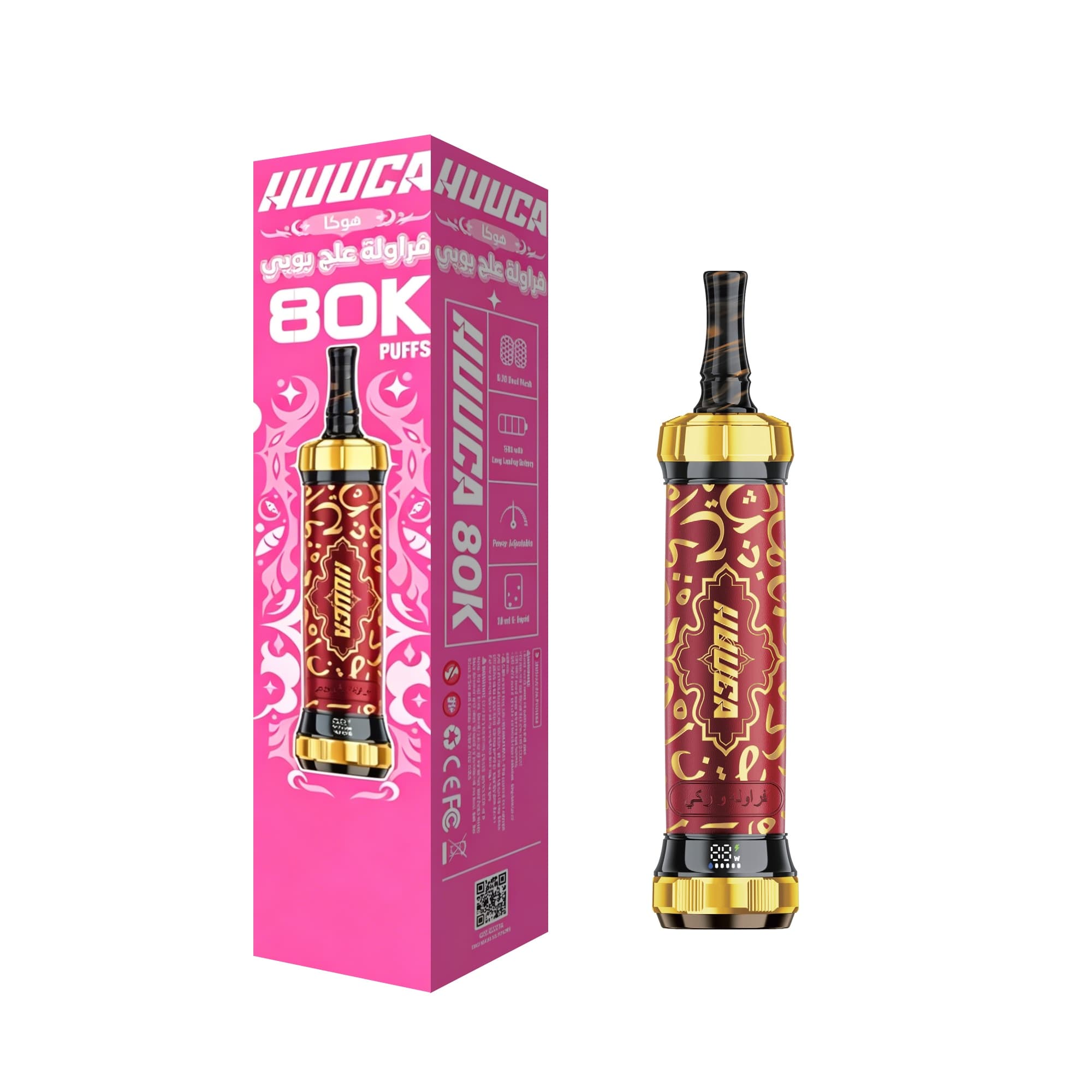HUUCA 80K 80 000 bouffées 3 mg DTL Vape jetable 30 ml 1500 mAh