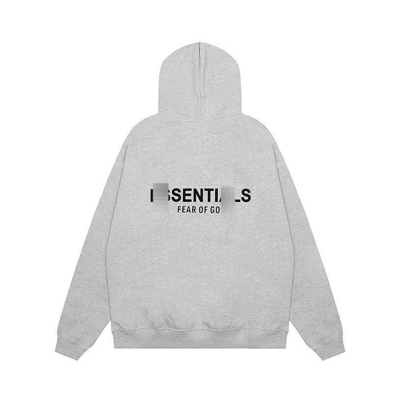 Ensemble de survêtement en polaire Essentials Style pour homme – Sweat à capuche oversize et pantalon de jogging en mélange de coton gris chiné