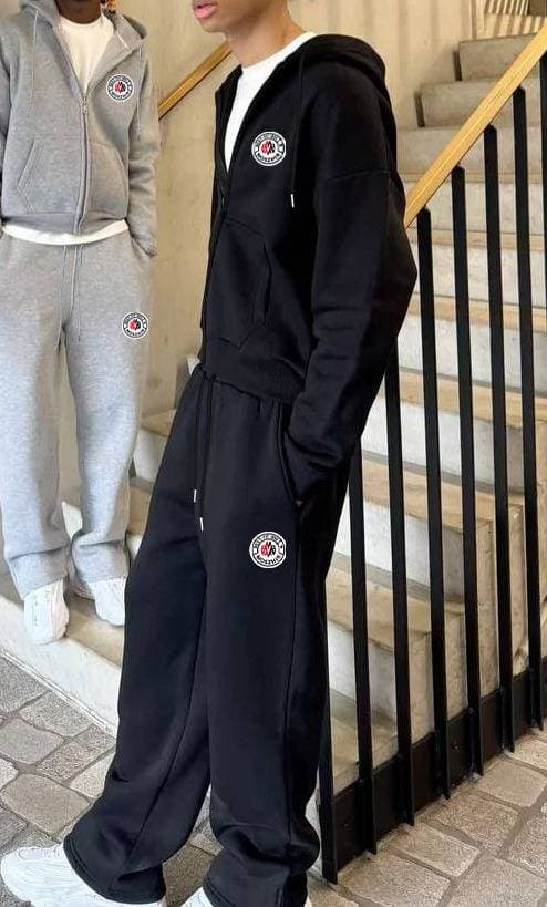 Chemise à capuche à manches longues délavée style rétro américain, pantalon ample et décontracté, costume pull japonais à la mode