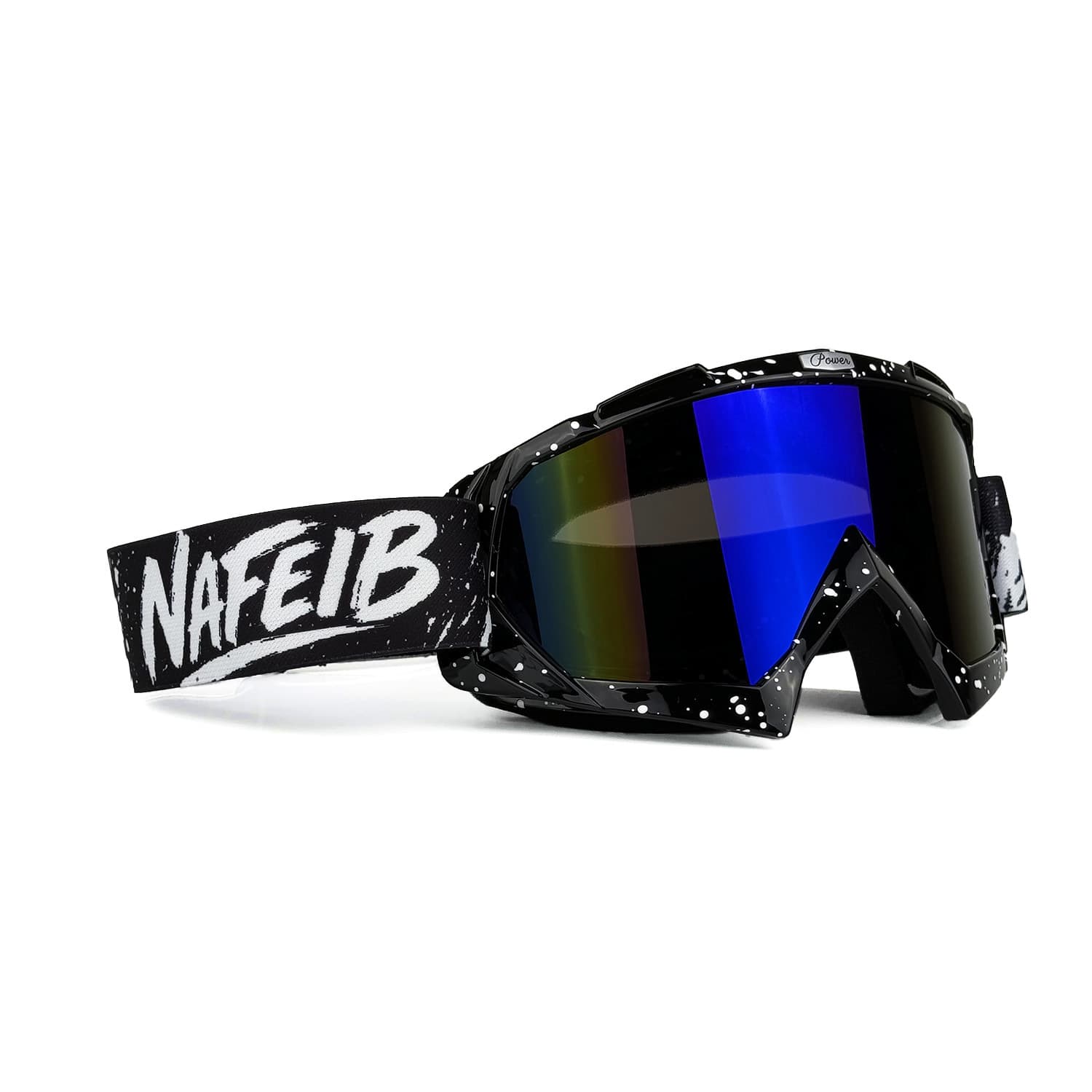 NAFEIB Motorcycle Goggles - Dirt Bike Snow Goggles For Men & Women, Anti-Fog UV Protection Riding Glasses With Interchangeable Lenses