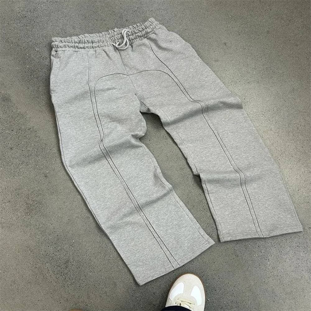 2025 Fashion Pure Color Sport Pants Streetwear Protect Sweatpants Y2K Men Women High Street Hip Hop Baggy Casual Loose Elastic Waist Jogging Pants