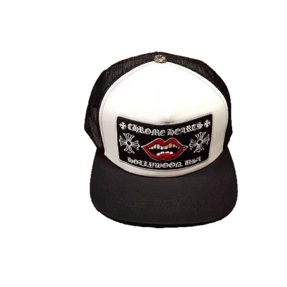 Casquette de baseball tendance américaine pour couple, style CH Cro Sun, brodée, à visière plate, style hip-hop ~