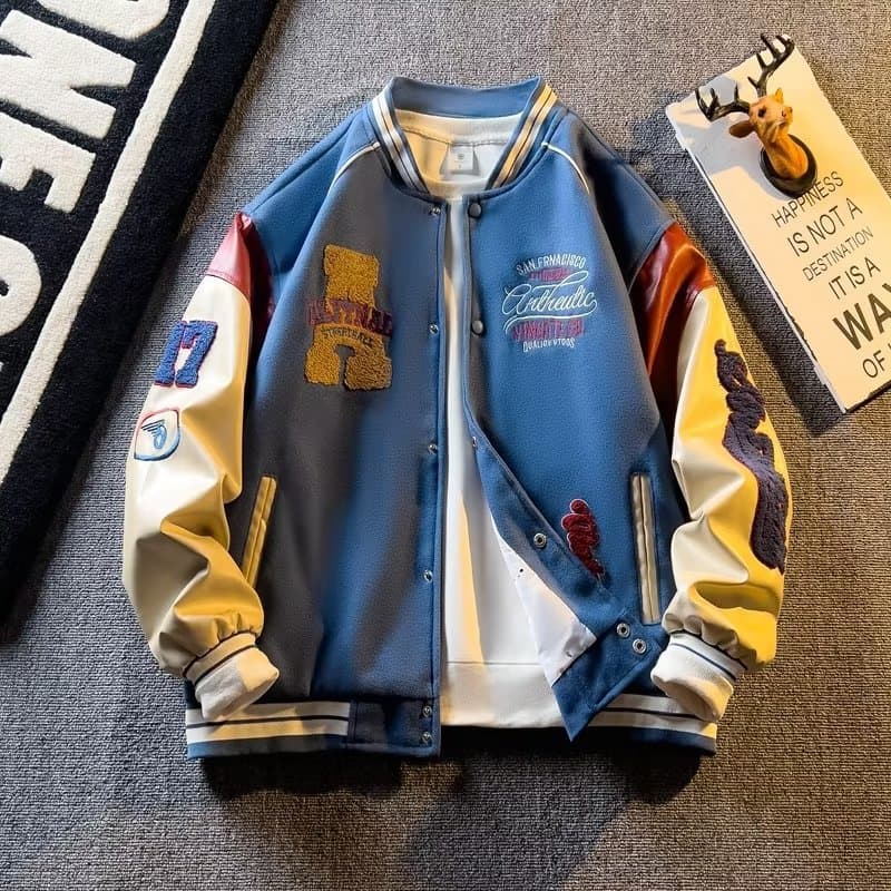 Baseball Uniform For Men Spring And Autumn Trendy Couple Towel Embroidery Clothes Trendy Versatile Jacket