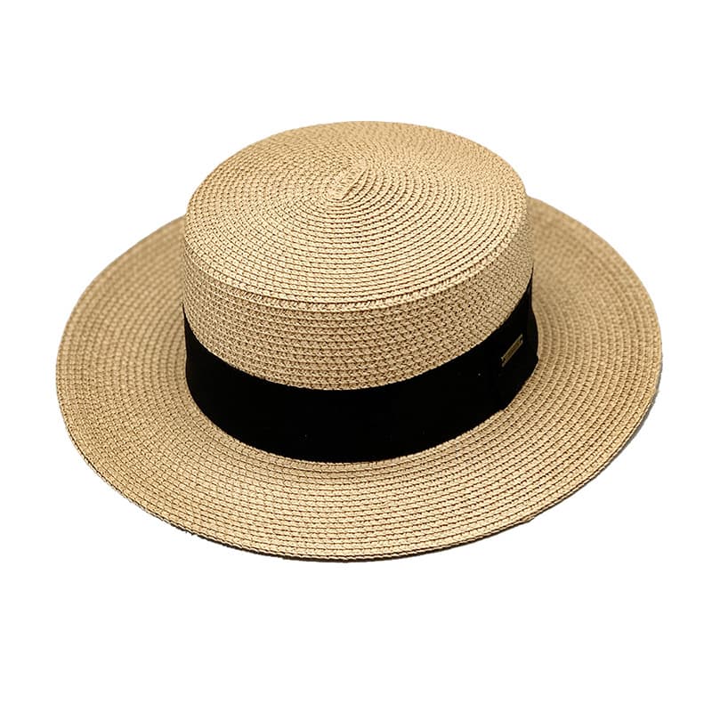 Unisex Accessories Fashion Straw Travel Sunshade Hat Small Flat Straw Hat