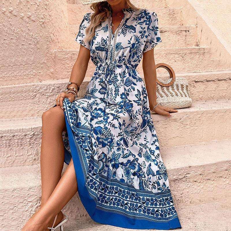Summer Womens Dress Bohemian Printed
