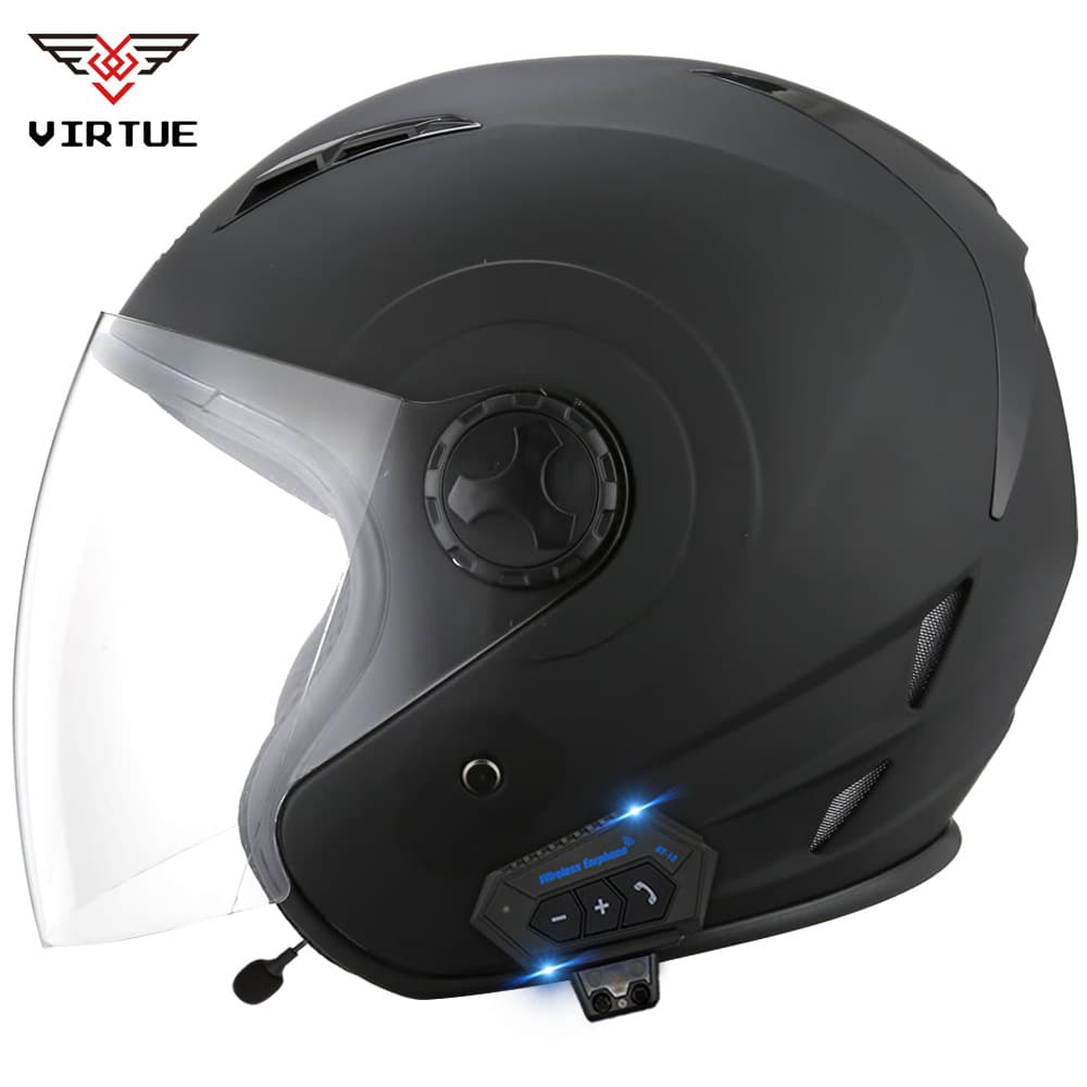 Specially Designed VIRTUE Electric Car Men Women, Lightweight Bluetooth Half Summer, And Warm Safety Helmet For All