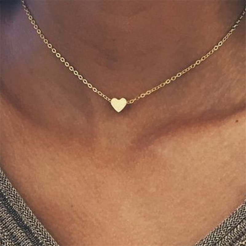 Hot Sales Tiny for Women SHORT Chain Heart Pendant Gift Ethnic Bohemian Choker Necklace Drop Shipping